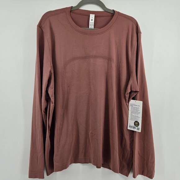 NWT Lululemon Swiftly Relaxed Long-Sleeve Shirt Updated Fit - 12 Red Clay - Picture 3 of 8